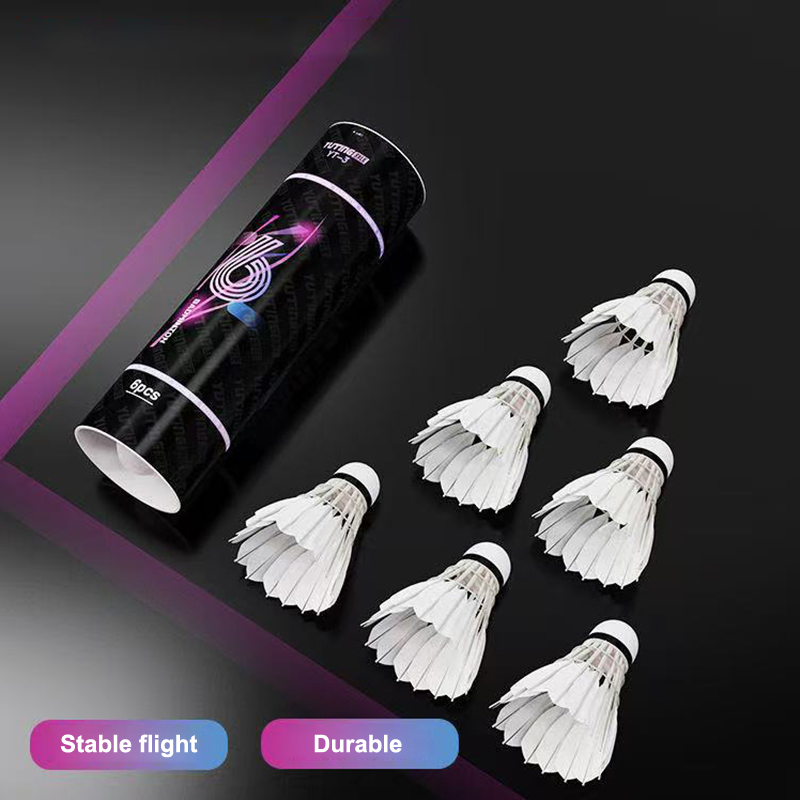 3/6Pcs White Goose Feather Bad - Feather Shuttlecock ulasan dan harga