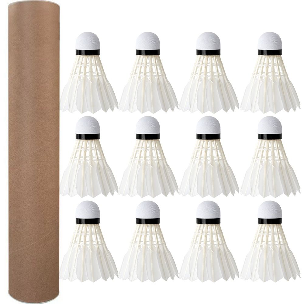 3/6/12Pcs Professional Badmint - Feather Shuttlecock ulasan dan harga