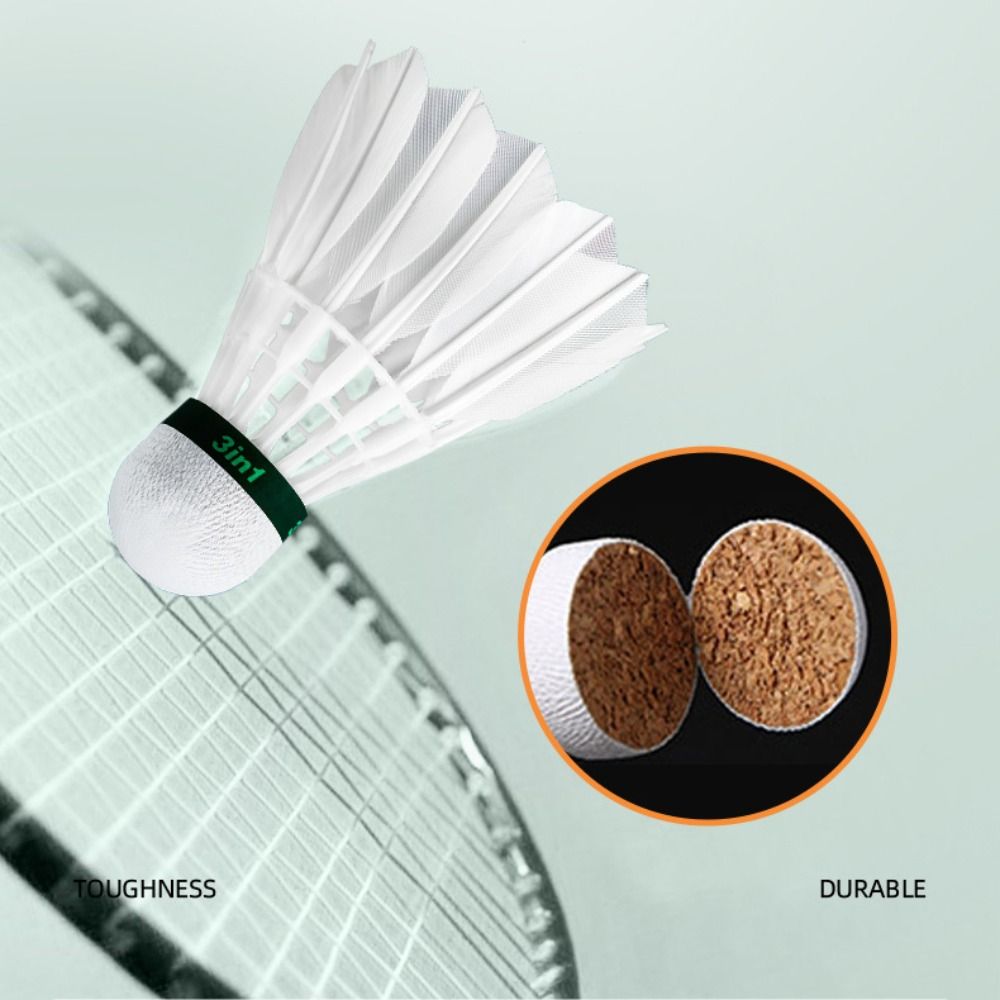 3/6/12Pcs Professional Badmint - Feather Shuttlecock ulasan dan harga